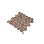 Sagrada Recycled Glass Copper Hexagon Mosaic Tile | Tile Club