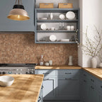 Sagrada Recycled Glass Copper Hexagon Mosaic Tile | Tile Club