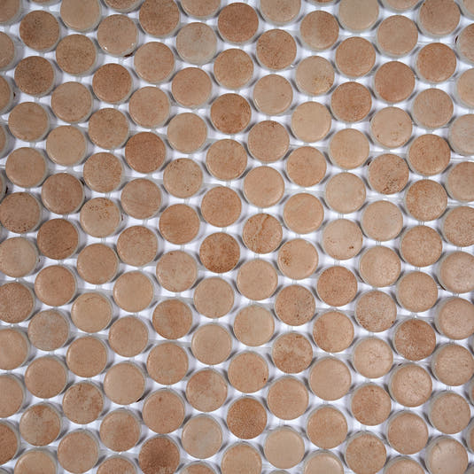 Sagrada Recycled Glass Copper Penny Round Tile | Tile Club
