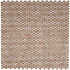 Sagrada Recycled Glass Copper Penny Round Tile | Tile Club