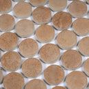 Sagrada Recycled Glass Copper Penny Round Tile | Tile Club