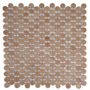 Sagrada Recycled Glass Copper Penny Round Tile | Tile Club