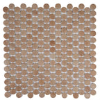 Sagrada Recycled Glass Copper Penny Round Tile | Tile Club