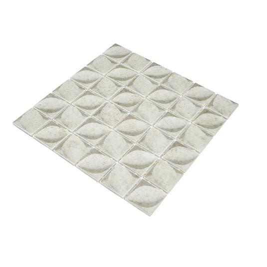 Sagrada Recycled Glass Flor Beige Mosaic Tile | Tile Club