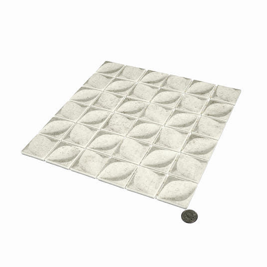 Sagrada Recycled Glass Flor Beige Mosaic Tile | Tile Club