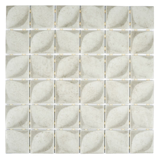 Sagrada Recycled Glass Flor Beige Mosaic Tile | Tile Club