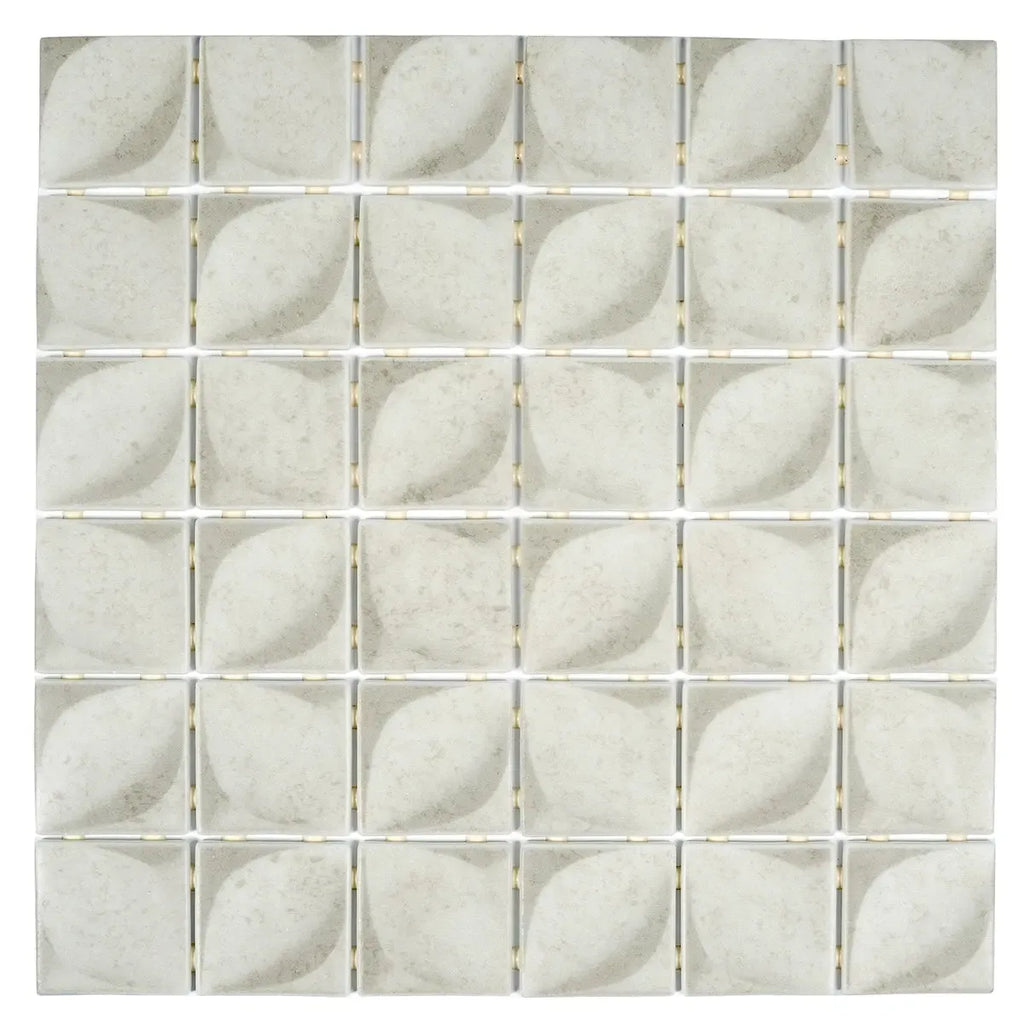 Sagrada Recycled Glass Flor Beige Mosaic Tile | Tile Club
