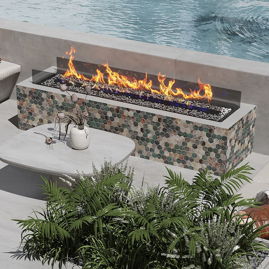 Sagrada Recycled Glass Multicolor Hexagon Mosaic Tile | Tile Club