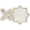 Salma Calacatta Gold Marble and Stained Glass Mosaic Tile