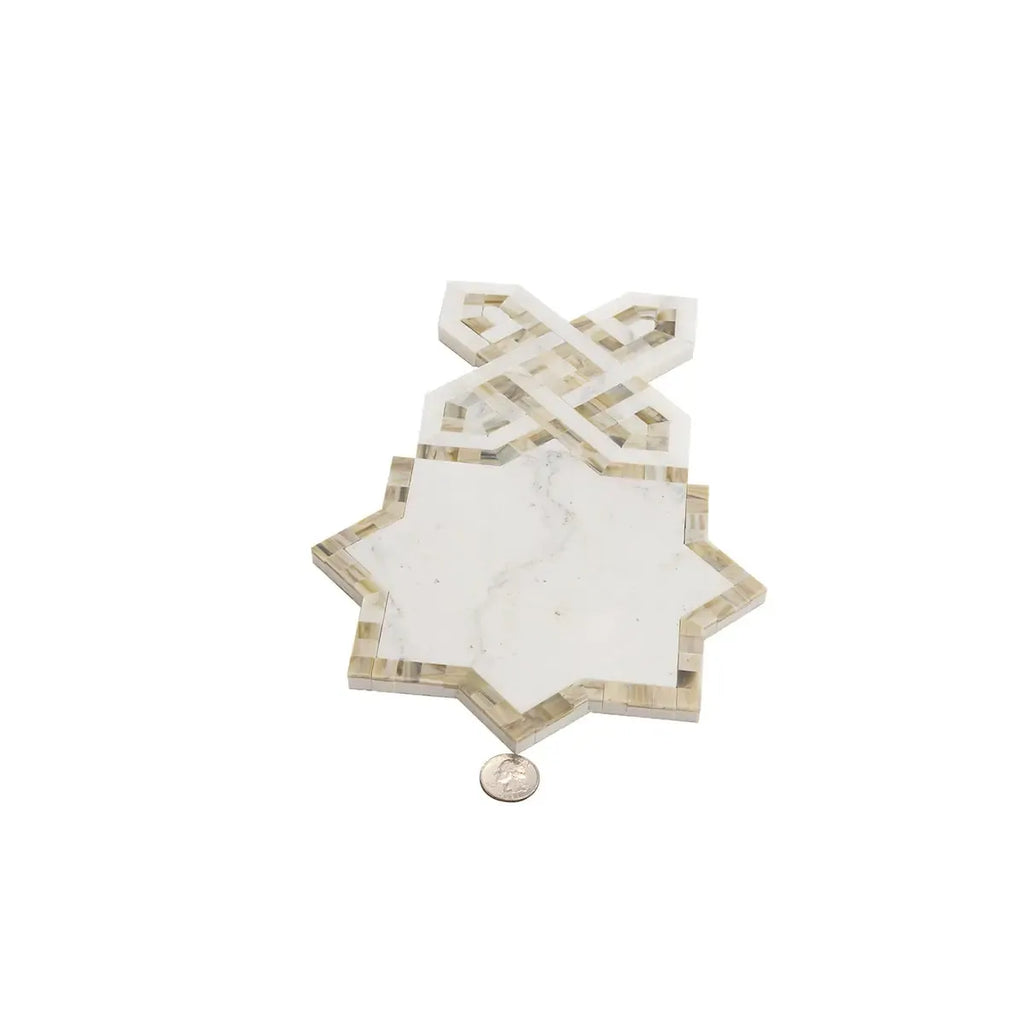 Salma Calacatta Gold Marble and Stained Glass Mosaic Tile | Tile Club