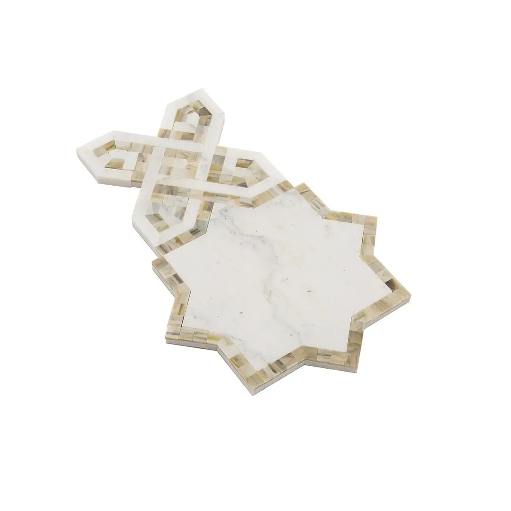 Salma Calacatta Gold Marble and Stained Glass Mosaic Tile | Tile Club