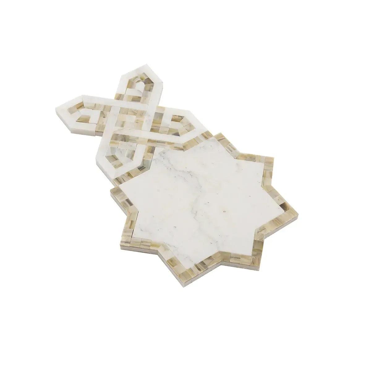 Salma Calacatta Gold Marble and Stained Glass Mosaic Tile | Tile Club