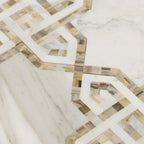 Salma Calacatta Gold Marble and Stained Glass Mosaic Tile | Tile Club