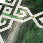 Salma Emerald Stained Glass and Dolomite Mosaic Tile | Tile Club