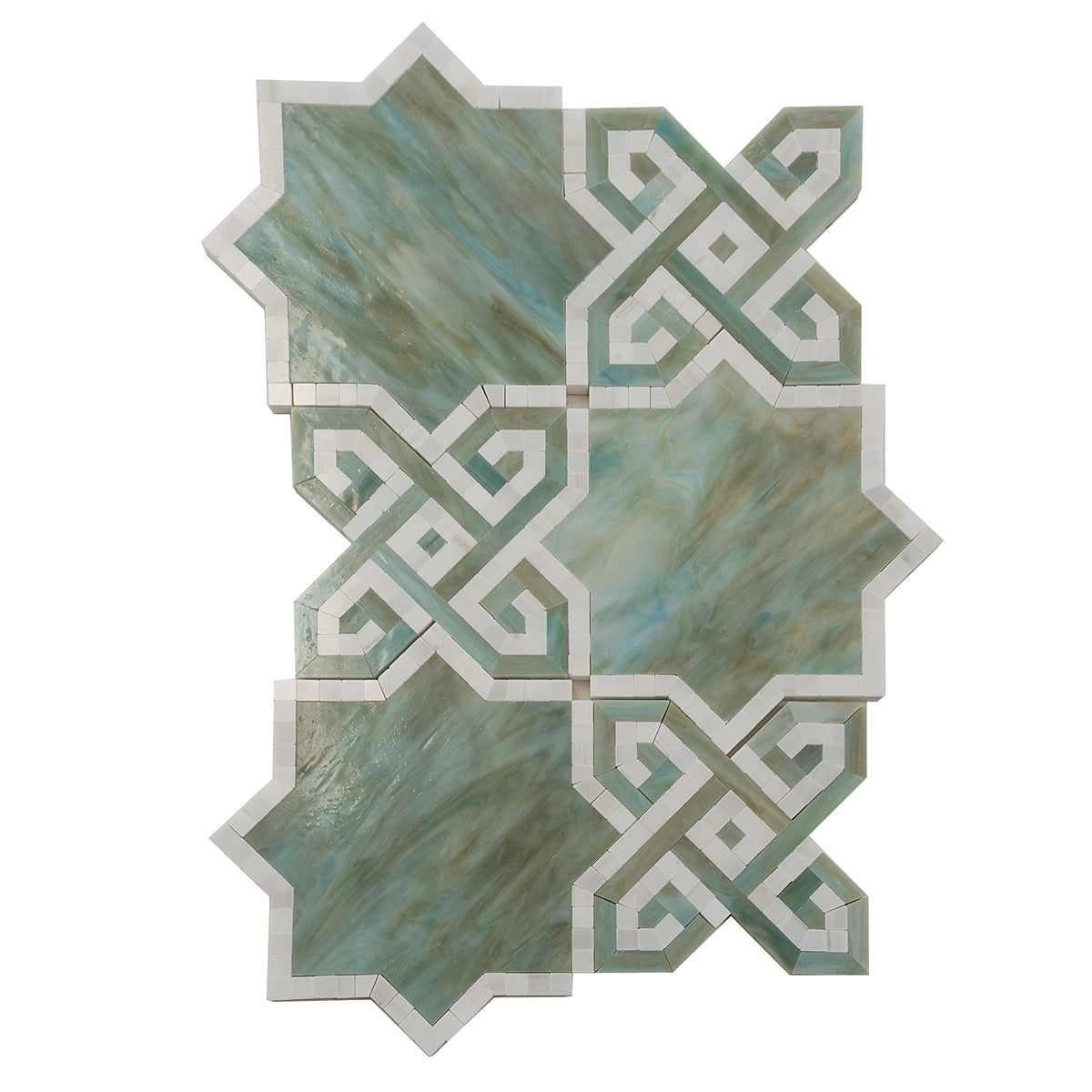 Salma Moss Stained Glass and Dolomite Mosaic Tile | Tile Club