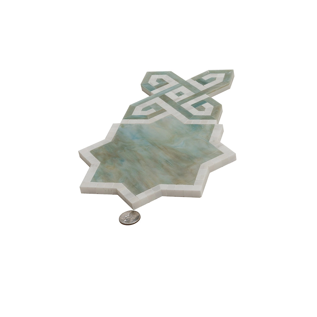 Salma Moss Stained Glass and Dolomite Mosaic Tile | Tile Club