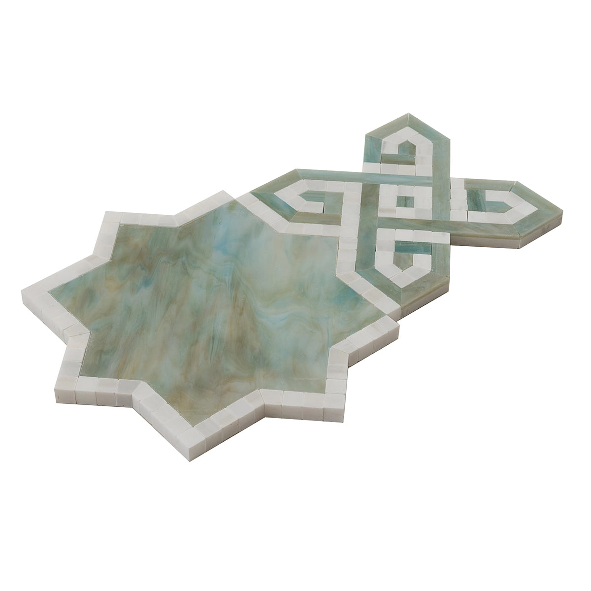 Salma Moss Stained Glass and Dolomite Mosaic Tile | Tile Club