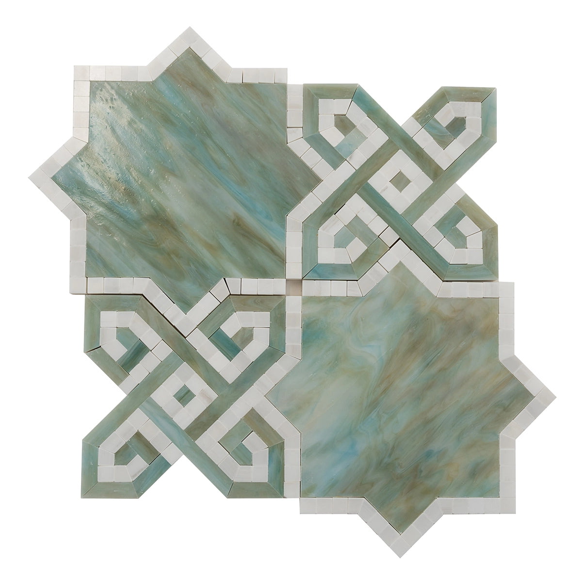 Salma Moss Stained Glass and Dolomite Mosaic Tile | Tile Club