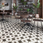 San Clemente Black Star 8.78 x 8.78 Porcelain Tile | Tile Club