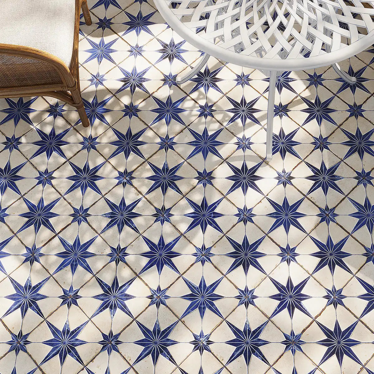 San Clemente Blue Star 8.78 x 8.78 Porcelain Tile | Tile Club