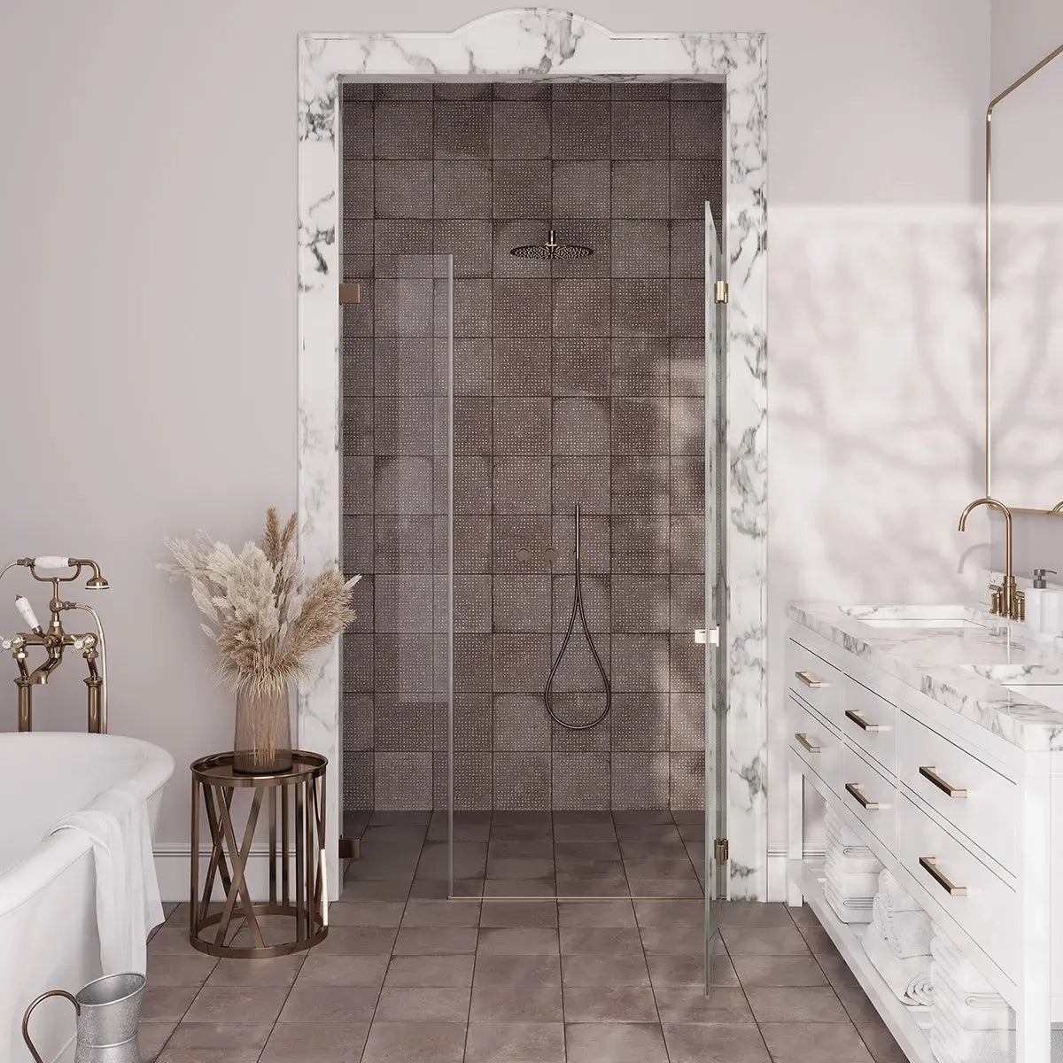 San Clemente Coffee Dots 8.78 x 8.78 Porcelain Tile | Tile Club