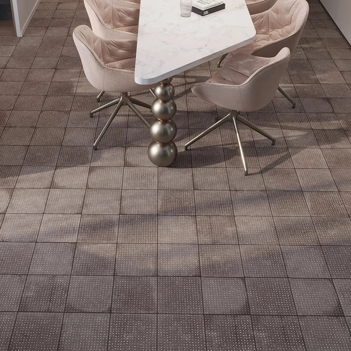 San Clemente Coffee Dots 8.78 x 8.78 Porcelain Tile Floor