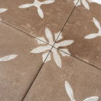 San Clemente Coffee Flower 8.78 x 8.78 Porcelain Tile | Tile Club