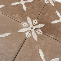 San Clemente Coffee Flower 8.78 x 8.78 Porcelain Tile