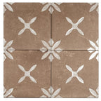 San Clemente Coffee Flower 8.78 x 8.78 Porcelain Tile | Tile Club