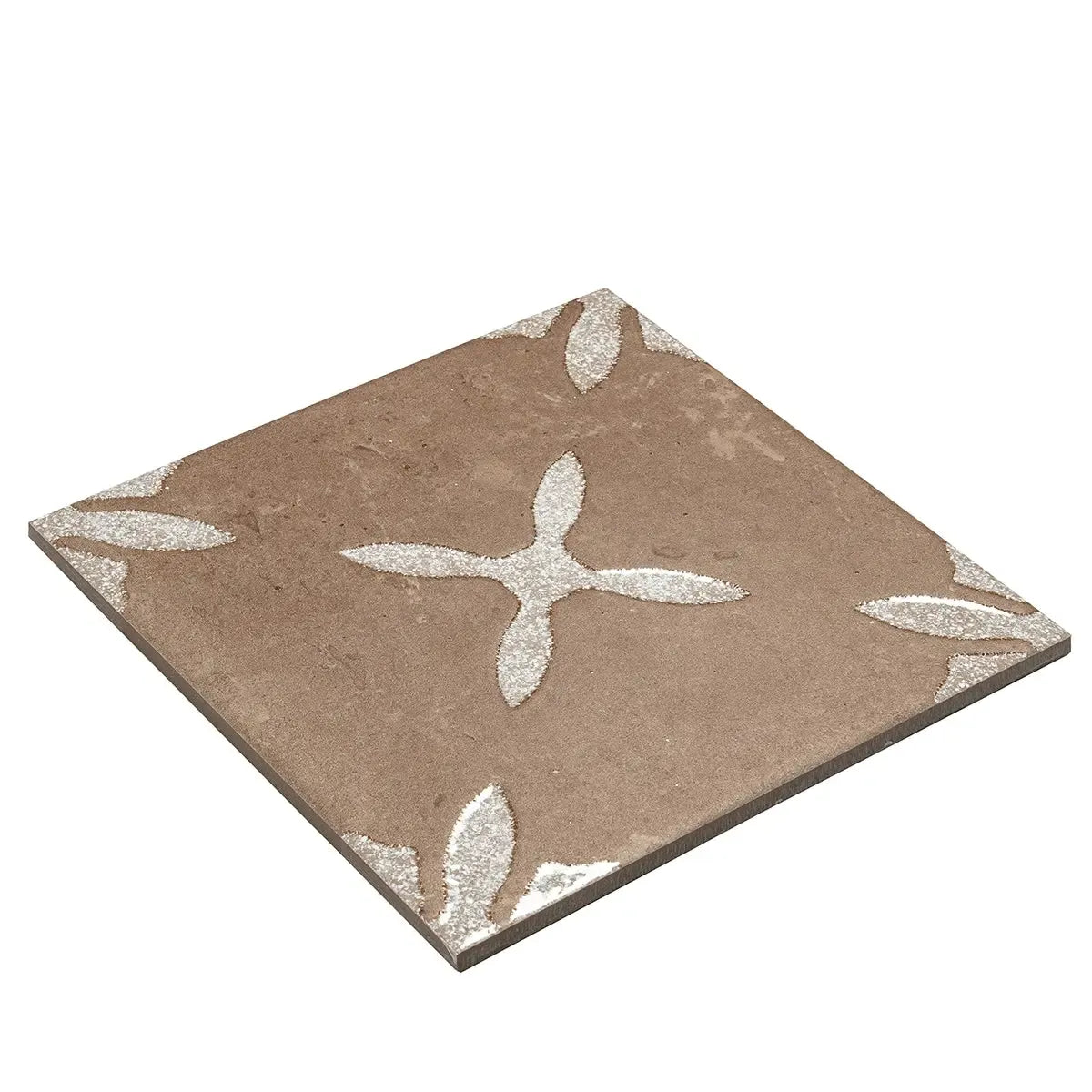 San Clemente Coffee Flower 8.78 x 8.78 Porcelain Tile | Tile Club