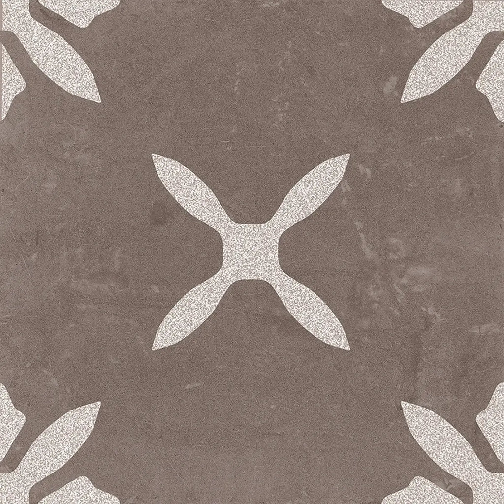 San Clemente Coffee Flower 8.78 x 8.78 Porcelain Tile | Tile Club