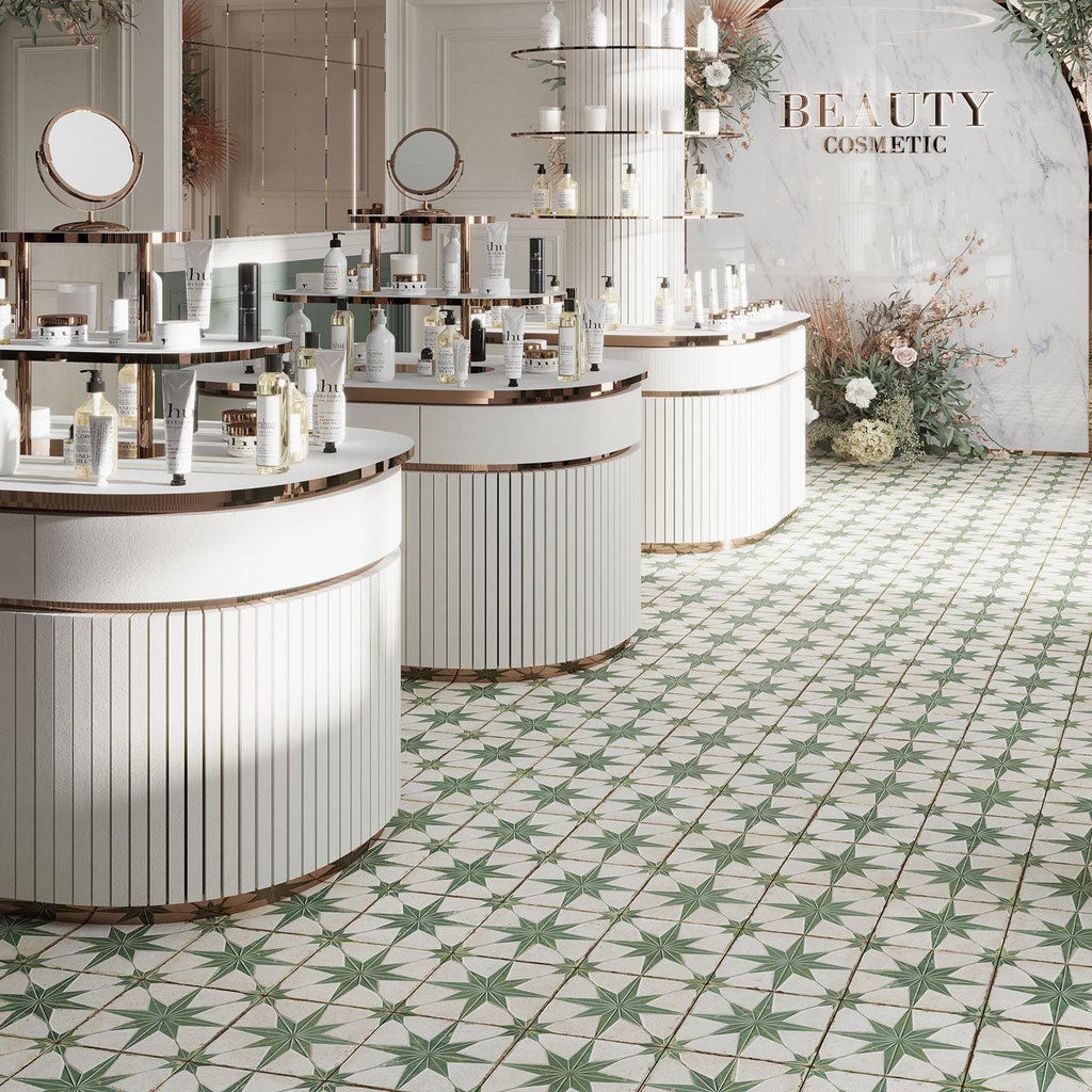 San Clemente Green Star 8.78 x 8.78 Porcelain Tile | Tile Club