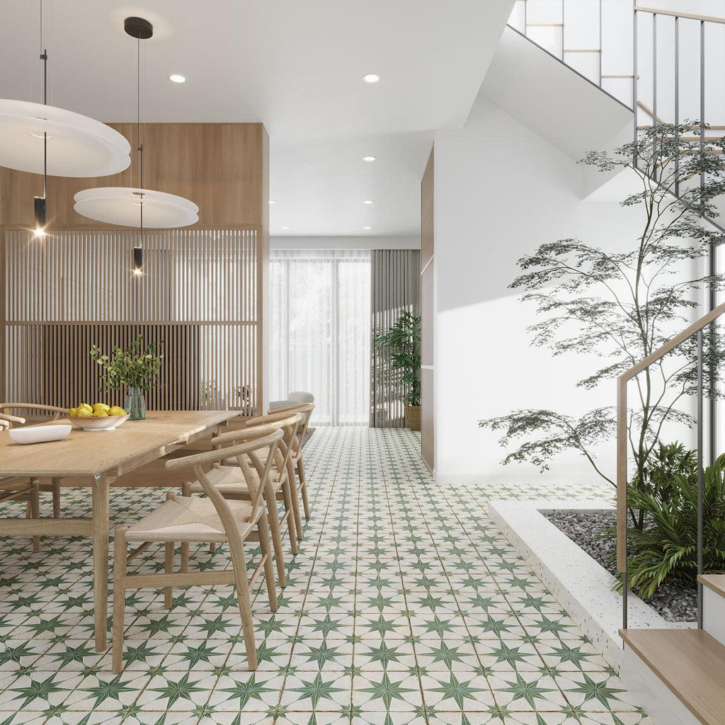 San Clemente Green Star 8.78 x 8.78 Porcelain Tile | Tile Club