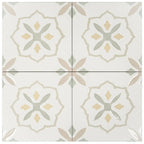 San Clemente Olive Flower 8.78 x 8.78 Porcelain Tile | Tile Club