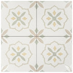 San Clemente Olive Flower 8.78 x 8.78 Porcelain Tile | Tile Club