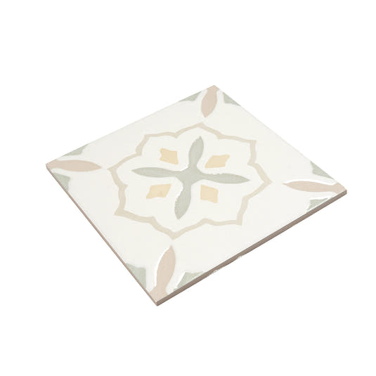San Clemente Olive Flower 8.78 x 8.78 Porcelain Tile | Tile Club