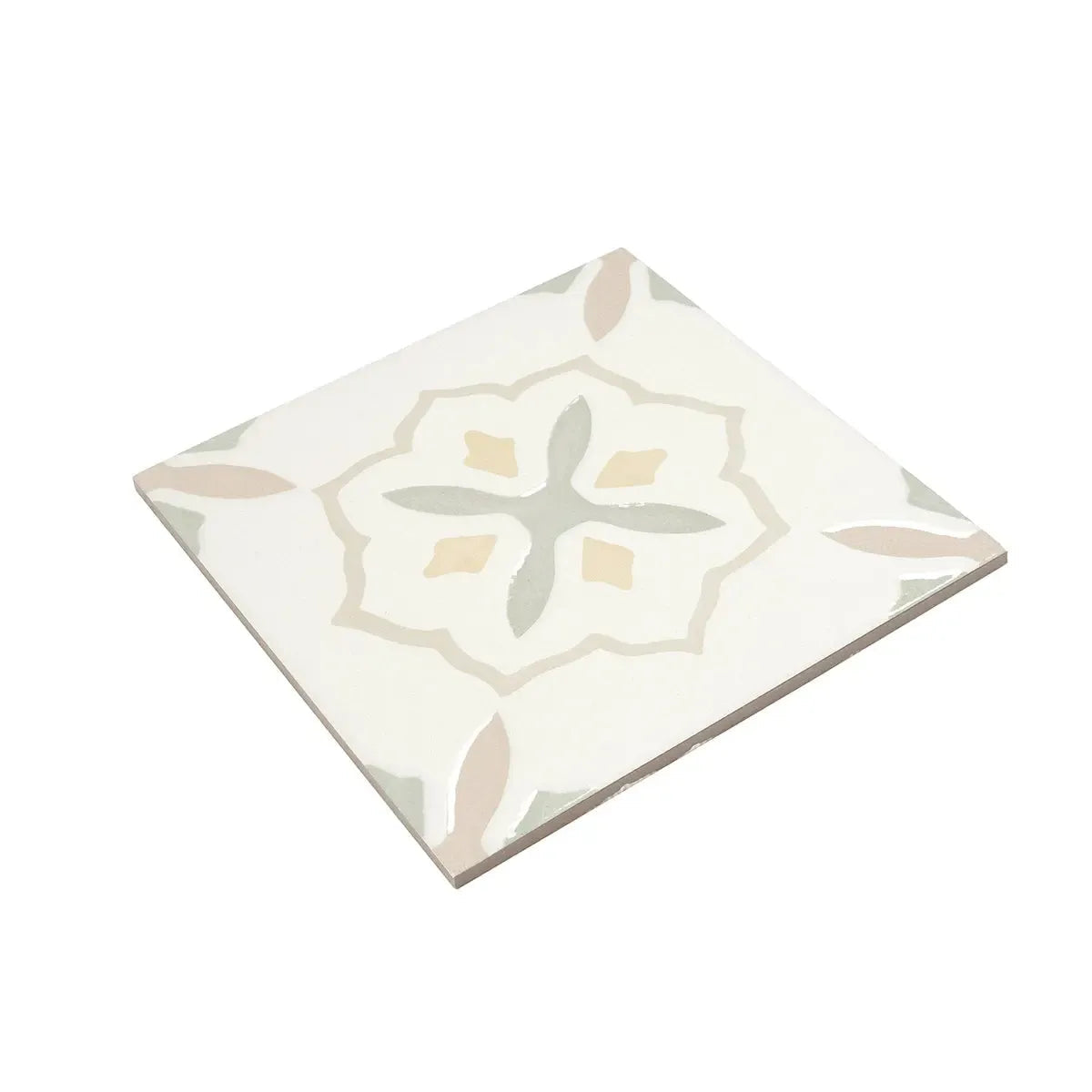 San Clemente Olive Flower 8.78 x 8.78 Porcelain Tile | Tile Club