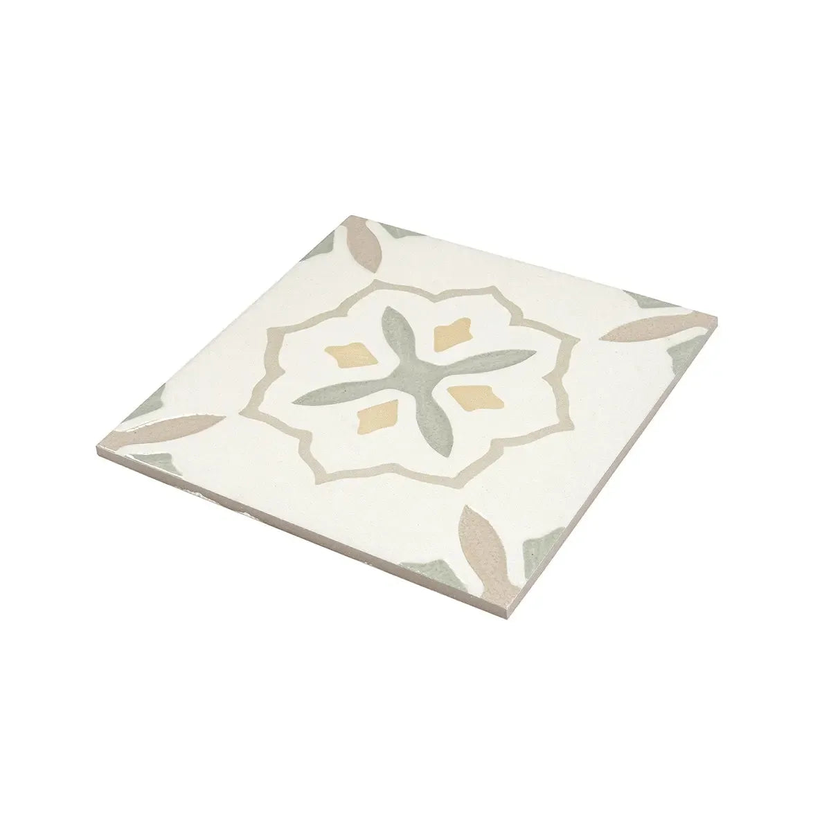 San Clemente Olive Flower 8.78 x 8.78 Porcelain Tile | Tile Club