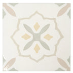 San Clemente Olive Flower 8.78 x 8.78 Porcelain Tile | Tile Club