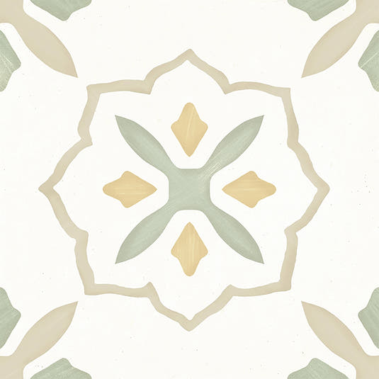 San Clemente Olive Flower 8.78 x 8.78 Porcelain Tile | Tile Club
