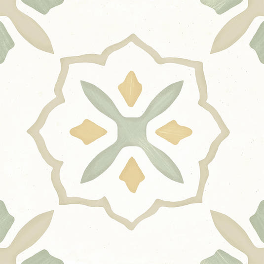 San Clemente Olive Flower 8.78 x 8.78 Porcelain Tile | Tile Club