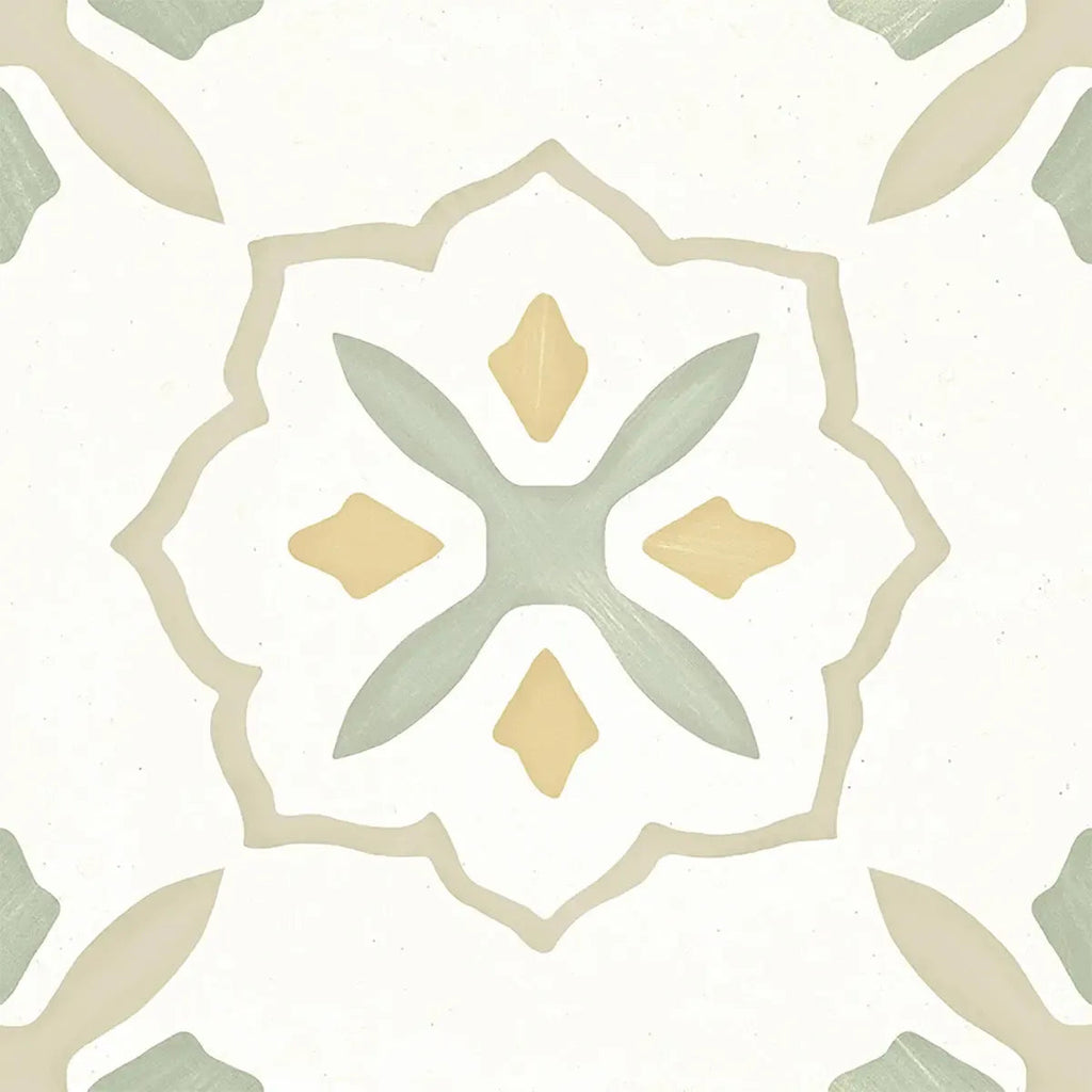 San Clemente Olive Flower 8.78 x 8.78 Porcelain Tile | Tile Club