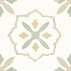 San Clemente Olive Flower 8.78 x 8.78 Porcelain Tile | Tile Club