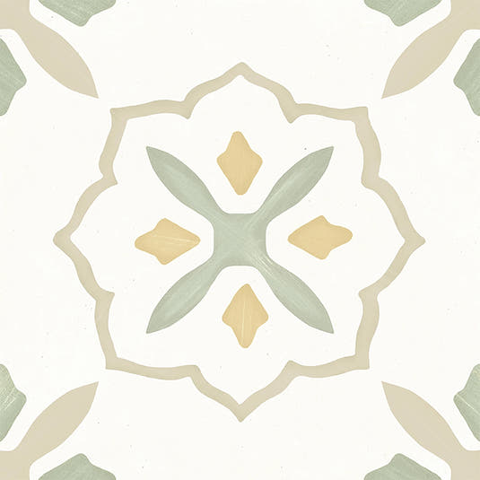 San Clemente Olive Flower 8.78 x 8.78 Porcelain Tile | Tile Club