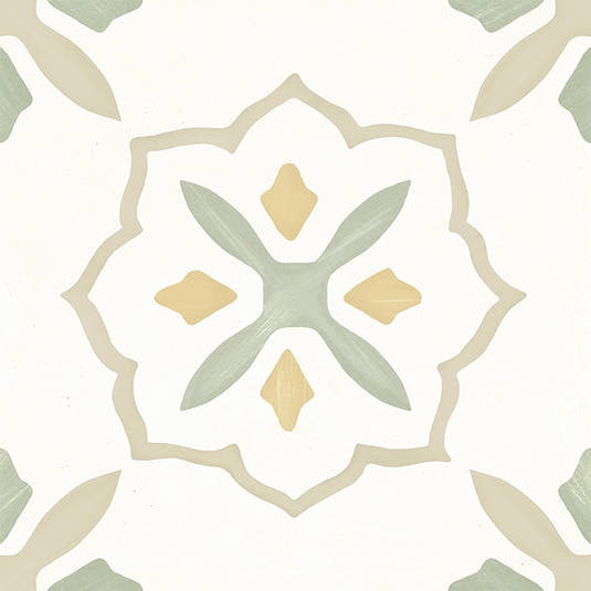 San Clemente Olive Flower 8.78 x 8.78 Porcelain Tile | Tile Club