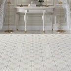 San Clemente Olive Flower 8.78 x 8.78 Porcelain Tile | Tile Club