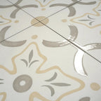 San Clemente Taupe Flower 8.78 x 8.78 Porcelain Tile | Tile Club