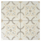 San Clemente Taupe Flower 8.78 x 8.78 Porcelain Tile | Tile Club