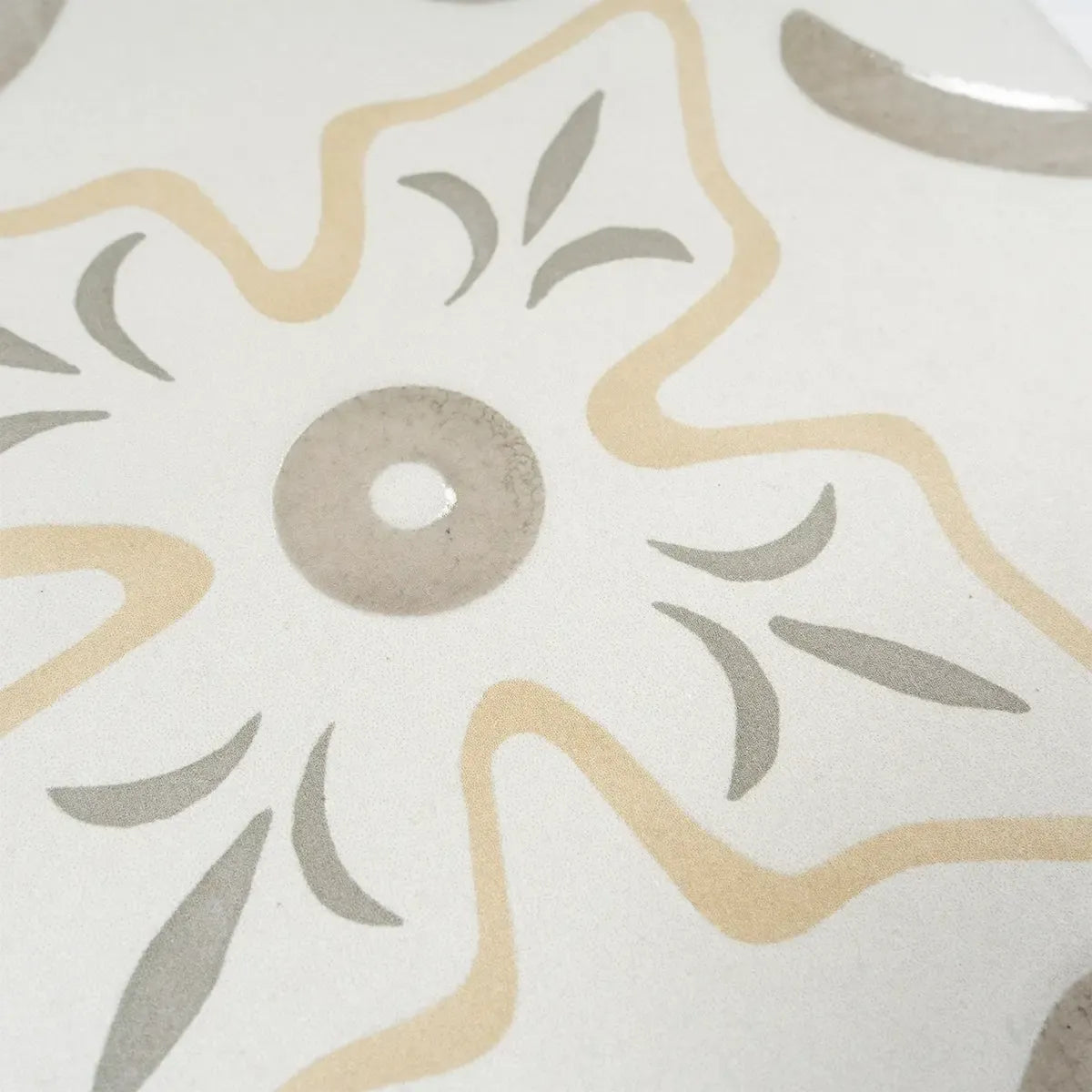 San Clemente Taupe Flower 8.78 x 8.78 Porcelain Tile | Tile Club