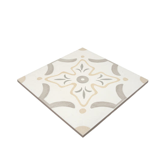 San Clemente Taupe Flower 8.78 x 8.78 Porcelain Tile | Tile Club